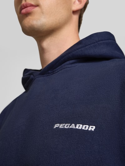 Pegador Oversized hoodie met logostitching en kangoeroezak Marineblauw - 3