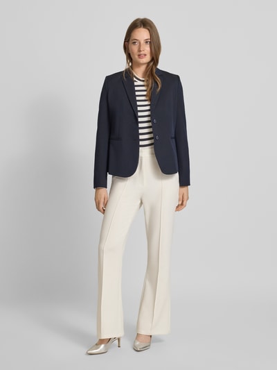 Marc Cain Longsleeve mit geripptem Rundhalsausschnitt Marine 1