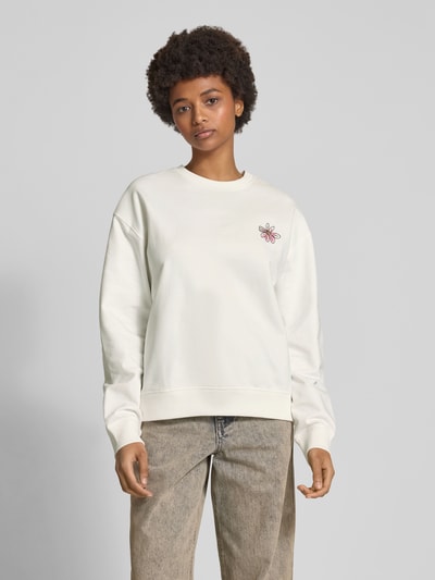 Marc O'Polo Denim Sweatshirt met ribboorden Wit - 4