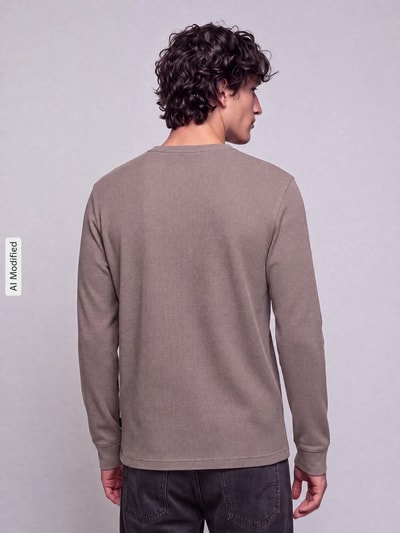 s.Oliver RED LABEL Regular fit shirt met lange mouwen van puur katoen Middenbruin - 5