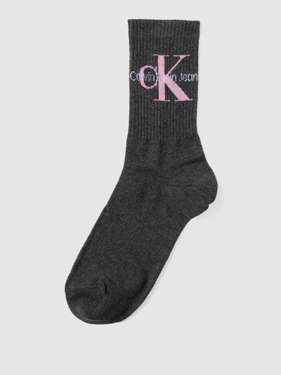 Calvin Klein Jeans Socken in Ripp-Optik Dunkelgrau 1