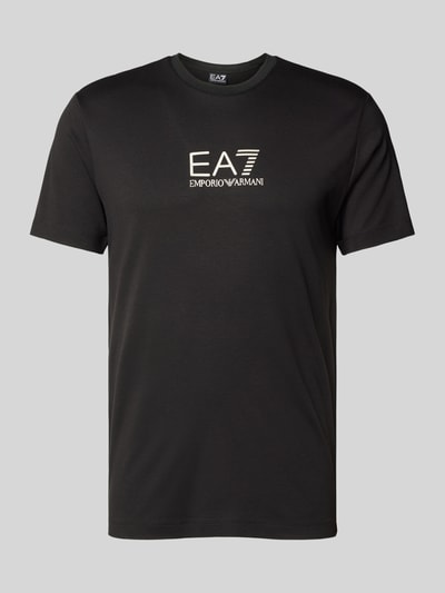 EA7 Emporio Armani T-Shirt mit Label-Print Black 2