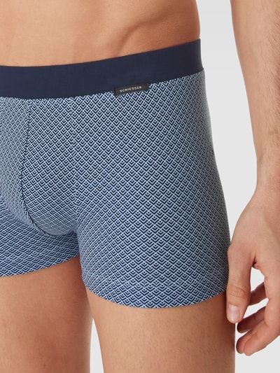 Schiesser Trunks mit elastischem Bund Modell 'FINE INTERLOCK' Blau 3