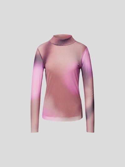 BAUM & PFERDGARTEN Longsleeve mit Rollkragen Pink Melange 2