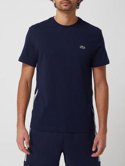 Lacoste T-shirt o kroju regular fit z bawełny Granatowy 4