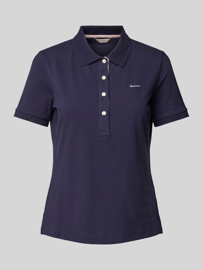 GANT Regular Fit Poloshirt im unifarbenen Design Marine 2