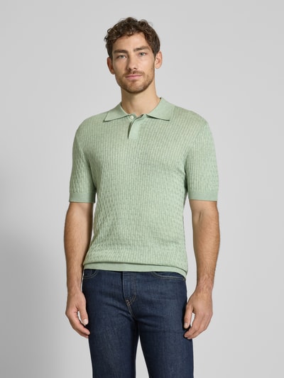 SELECTED HOMME Regular Fit Poloshirt Baumwoll-Lyocell-Mix Modell 'CHANCE' Hellgruen 4