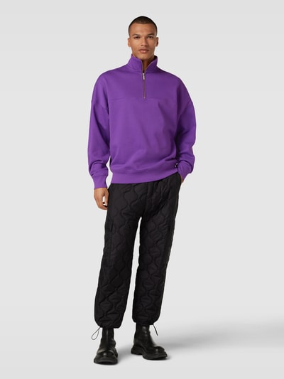 JAKE*S STUDIO MEN Sweatshirt mit Stehkragen Violett 1