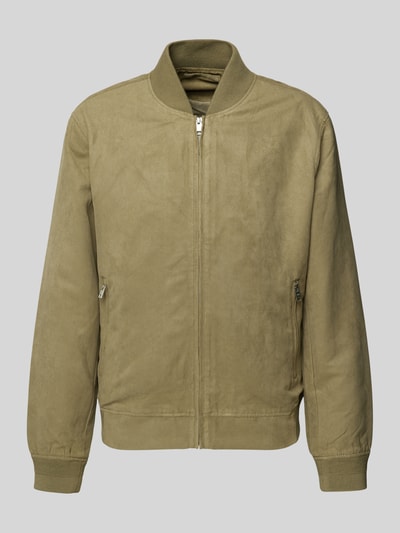 Mango Blouson mit Reißverschlusstaschen Modell 'Bero' Khaki 2