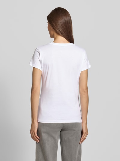 Liu Jo White T-Shirt mit Ziersteinbesatz Weiss 5
