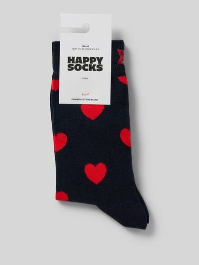 Happy Socks Socken mit Stretch-Anteil Modell 'Heart' Dunkelblau 3