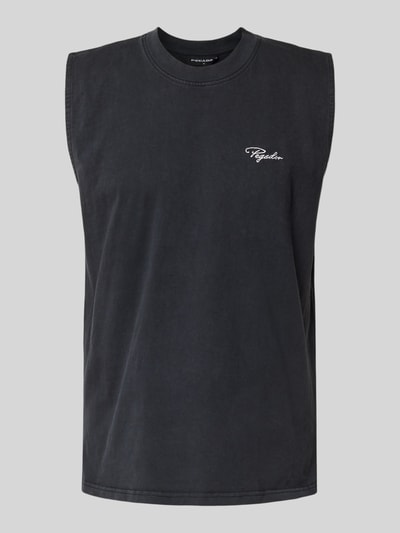 Pegador Tanktop mit Label-Stitching Modell 'Signar' Black 2