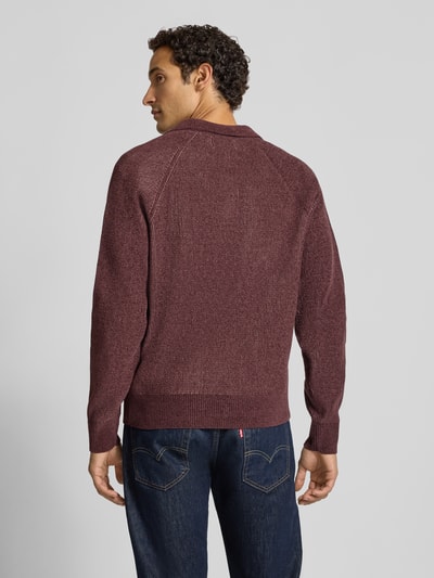 Jake*s Studio Men Regular Fit Pullover mit Polokragen Bordeaux 5