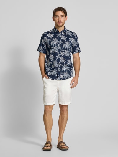 Tom Tailor Regular Fit Freizeithemd aus reiner Baumwolle Marine 1