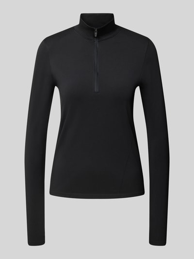 Fabletics Slim Fit Longsleeve mit Troyer-Kragen Modell 'FEATHER' Black 1
