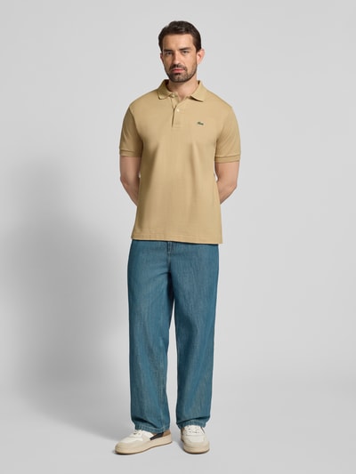 Lacoste Regular Fit Poloshirt aus reiner Baumwolle Beige 1