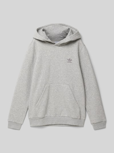 adidas Originals Hoodie mit Label-Stitching Mittelgrau Melange 1