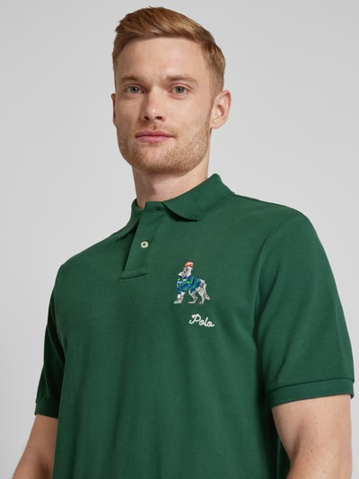 Polo Ralph Lauren Koszulka polo z wyhaftowanym logo Butelkowy zielony 3