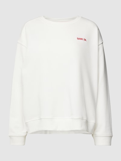 Smith and Soul Sweatshirt mit Statement-Stitching Modell 'GAME ON' Offwhite 2