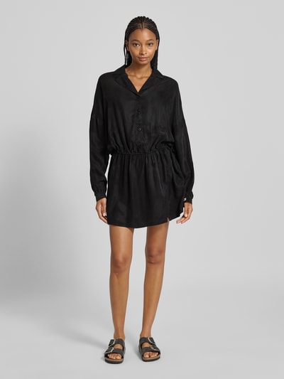 Karo Kauer Sukienka mini z kołnierzykiem typu resort Ciemnoszary 1