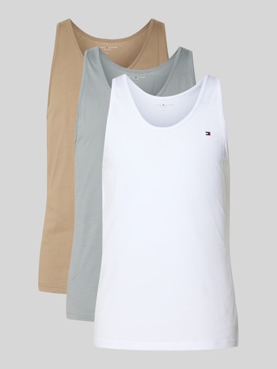Productfoto, Regular Fit Tanktops uit pure katoen in 3-pack van Tommy Hilfiger, meerkleurig, logo borduursel, herenmode