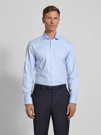 ETERNA Slim Fit Business-Hemd mit Kentkragen Bleu 4