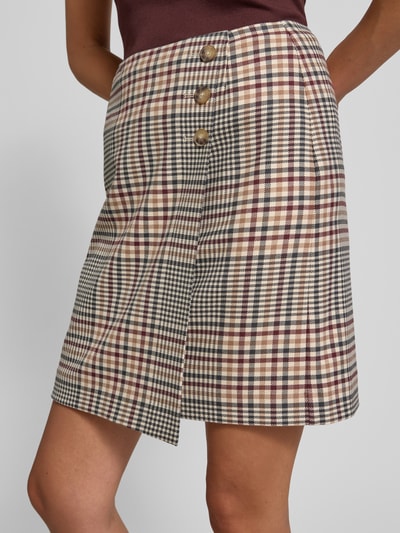 comma Minirok met knopen en ritssluiting Beige - 3