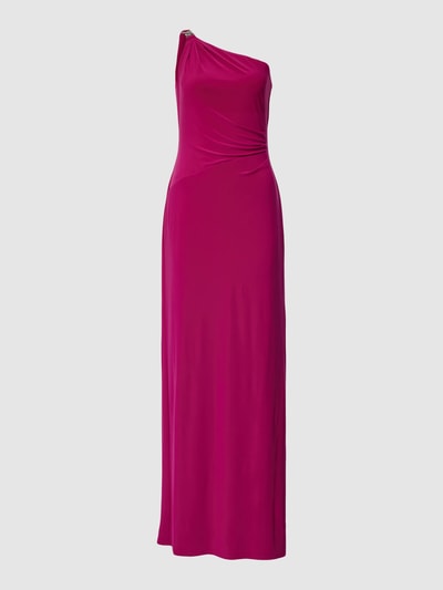 Lauren Ralph Lauren Abendkleid mit One-Shoulder-Träger Modell 'BELINA' Fuchsia 2