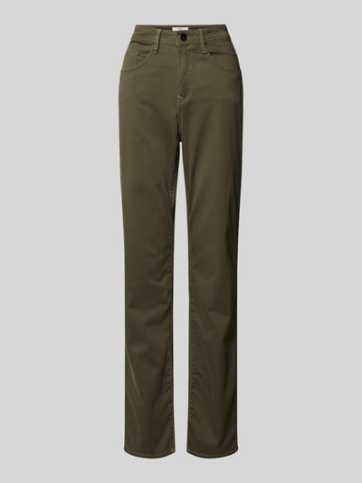 Brax Regular fit broek in 5-pocketmodel, model 'Style.Carola' Kaki - 2