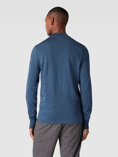 Strellson Gebreide pullover met opstaande kraag, model 'Marek' Marineblauw - 5