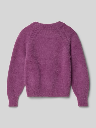 Tom Tailor Regular Fit Strickpullover mit Viskose und flauschiger Qualität Purple 3