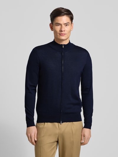 BOSS Cardigan mit Label-Detail Modell 'Balonso' Dunkelblau 4