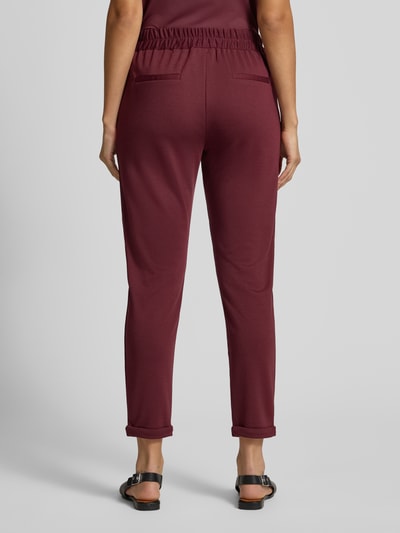 FREE/QUENT Slim fit stoffen broek met vaste boorden, model 'Nanni' Bordeaux - 5