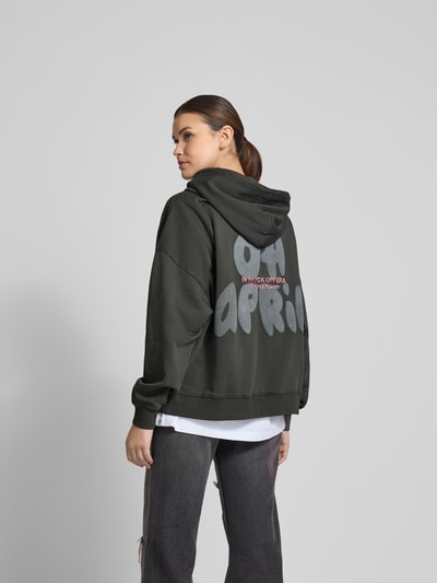 OH APRIL Oversized Sweatjacke mit Kapuze Mittelgrau 5