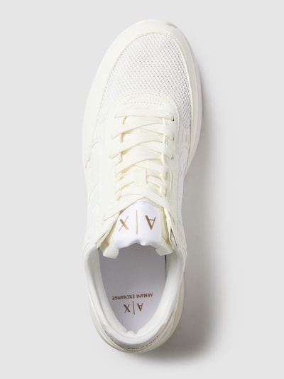 ARMANI EXCHANGE Sneakersy z detalami z logo Złamany biały 4