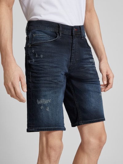 Blend Regular Fit Jeansshorts im Destroyed-Look Hellblau Melange 3