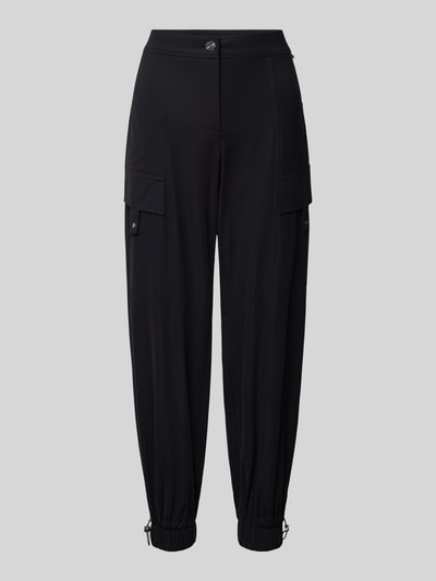 Marc Cain Relaxed fit stoffen broek met labelapplicatie Zwart - 2