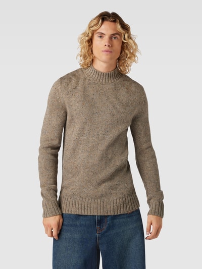 Jack & Jones Strickpullover mit Stehkragen Modell 'NOLAN' Ecru 4