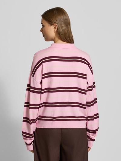 Mango Poloshirt aus Viskose-Mix Modell 'RIRIPOL' Rosa 5