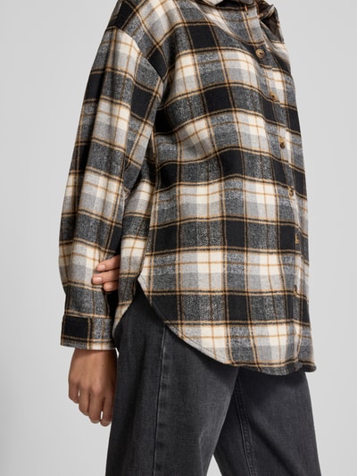 Vero Moda Regular fit overhemdblouse met ruitmotief, model 'NAYA' Offwhite - 3