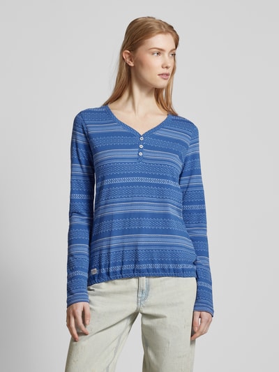 Ragwear Longsleeve mit Allover-Muster Hellblau 4