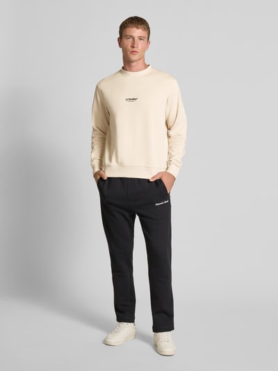 Jack & Jones Sweatshirt mit Label-Print Modell 'SOHO' Beige 1