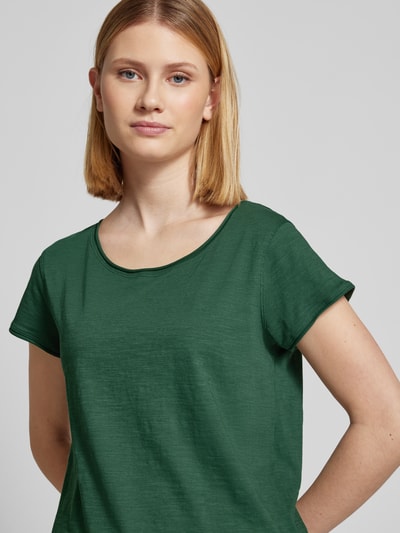 Tom Tailor Regular fit T-shirt van puur katoen Donkergroen - 3