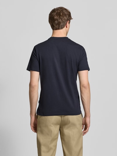 Blend Regular fit T-shirt met statement-stitching Model 'Kameron' Marineblauw - 5