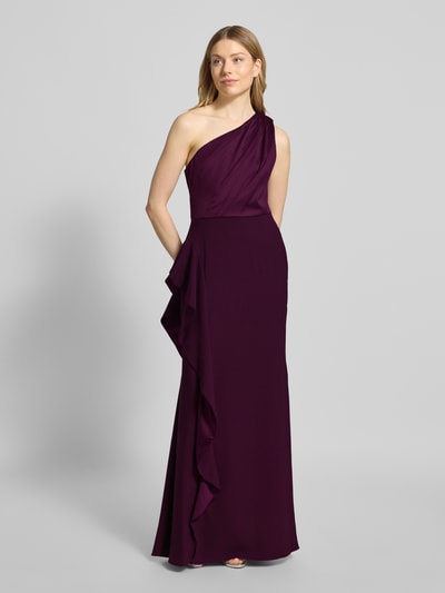 Adrianna Papell Abendkleid im One-Shoulder-Look mit Volants Bordeaux 4