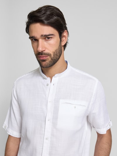 Christian Berg Men Freizeithemd mit Knopfleiste Weiss 3