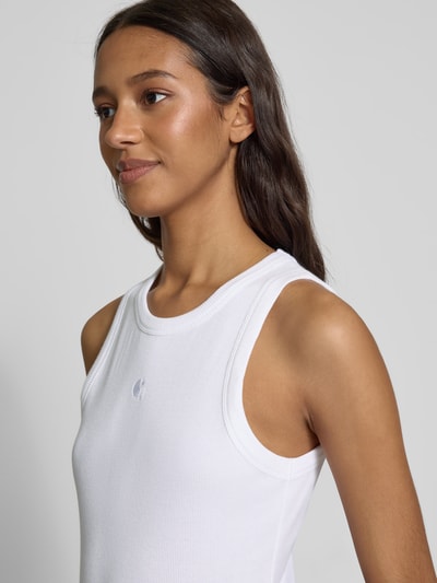 Carhartt Work In Progress Tanktop met ribboorden, model 'Philips' Wit - 3
