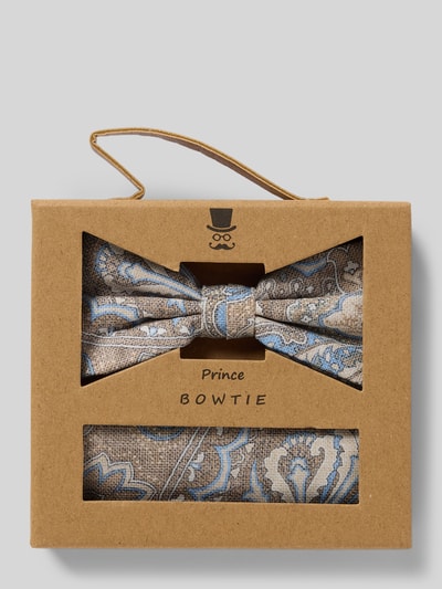 Prince Bowtie Strik en pochet in de set Zand - 1