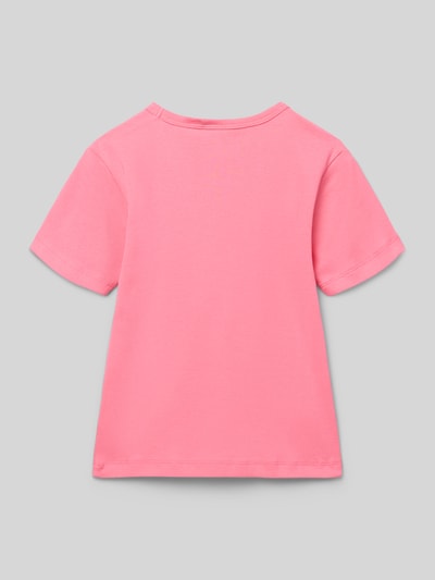 CHAMPION T-Shirt mit Label-Stitching Pink 3