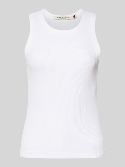 Scotch & Soda Tanktop in Ripp-Optik mit Rundhalsausschnitt Weiss 2